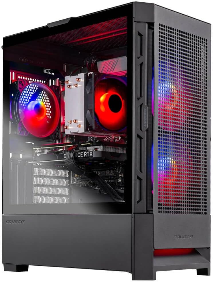 Skytech Gaming Nebula Gaming PC Desktop – Intel Core i5 13400F 2.5 GHz, NVIDIA RTX 4060, 1TB NVME SSD, 16GB DDR4 RAM 3200, 600W Gold PSU, 11AC Wi-Fi, Windows 11 Home 64-bit,Black
