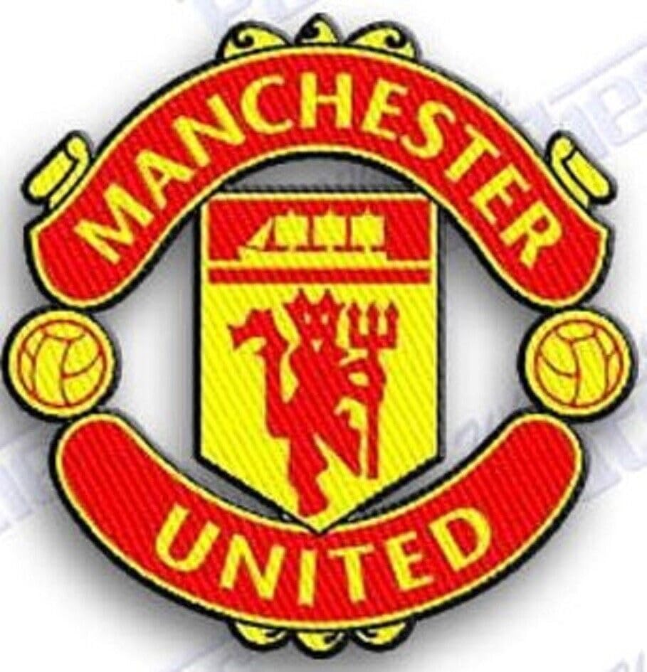 Man-Chester United Iron ON Embroidered Patch Embroidery Size 2.5 INCHES Soccer Football
