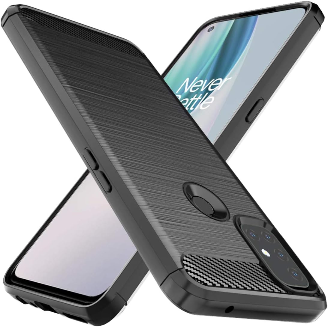 Osophter for Oneplus Nord N10 Case Shock-Absorption Flexible TPU Rubber Protective Cell Phone Cover for Oneplus Nord N10 5G(Black)