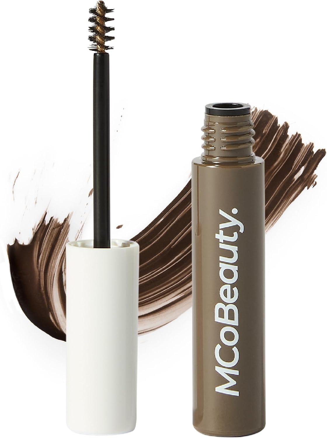MCoBeauty Magic Brows 3-in-1 Tinted Brow Gel - Dark Brown | 3-in-1 Volumising Brow Gel, Tints Fills & Holds, With Spoolie Brush, Vegan & Cruelty Free