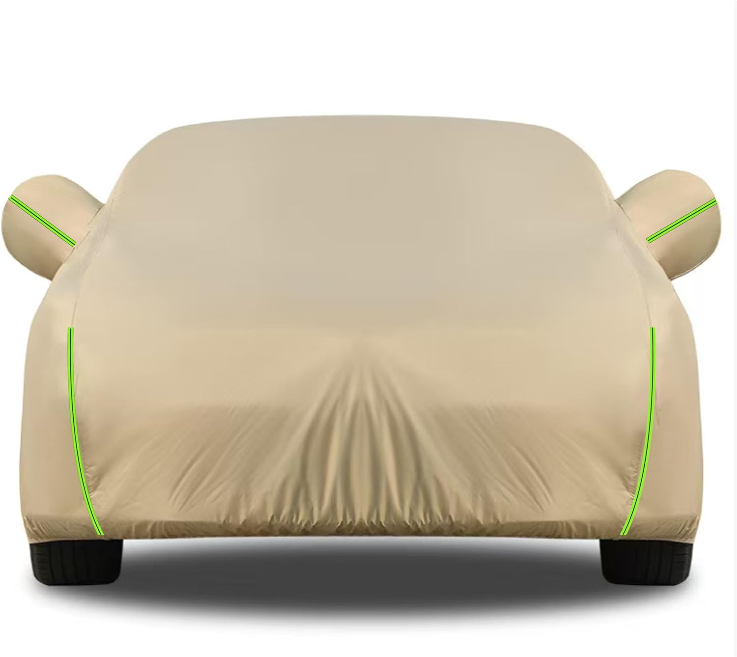 Car Cover for Toyota Yaris Sedan 2023 2024, Waterproof All Weather Protection, Rain Snow Resistant Dust and Scratch Resistant, with Windproof Straps & Reflective Design