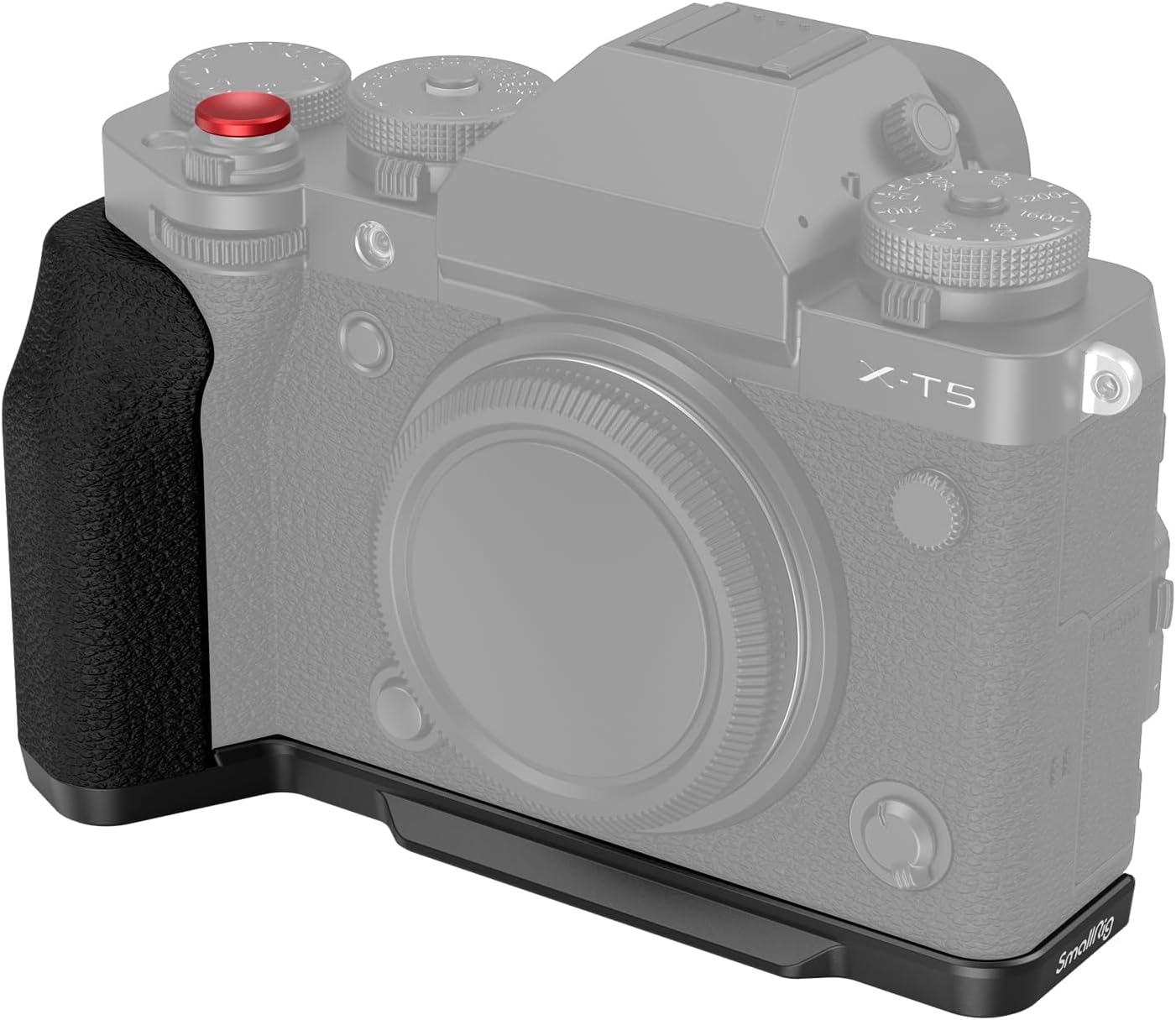 SMALLRIG X-T5 L-Shape Grip for FUJIFILM X-T5 Camera, Built-in Quick Release Plate for Arca, 1/4"-20 Holes, Ergonomic Silicone Handgrip, Shutter Button (Black) - 4260