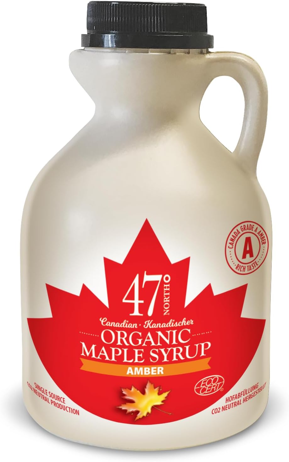 47° North Single Source Canadian Organic Maple Syrup, Grade A 500ml (500ml, Amber)
