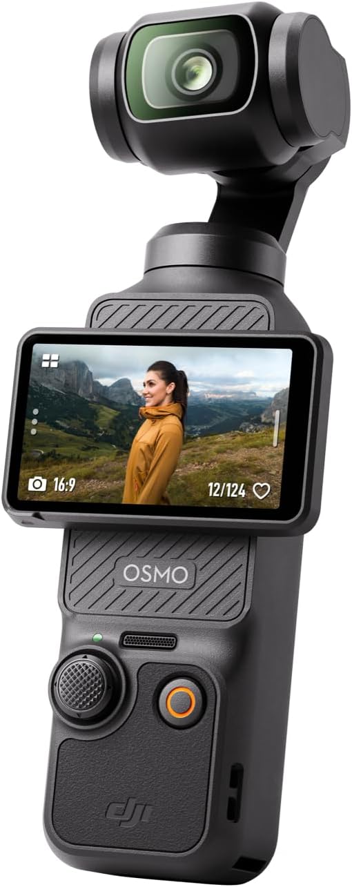 DJI Osmo Pocket 3, Vlogging Camera with 1'' CMOS & 4K/120fps Video, 3-Axis Stabilization, Fast Focusing, Face/Object Tracking, 2" Rotatable Touchscreen, Small Video Camera for Photography, Youtube