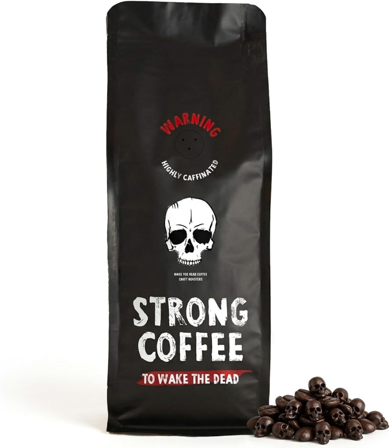Strong Coffee to Wake the Dead – Ultra High Caffeine, Intense Bold Flavour, Dark Roast, Powerful Energy Boost (500g, Beans)
