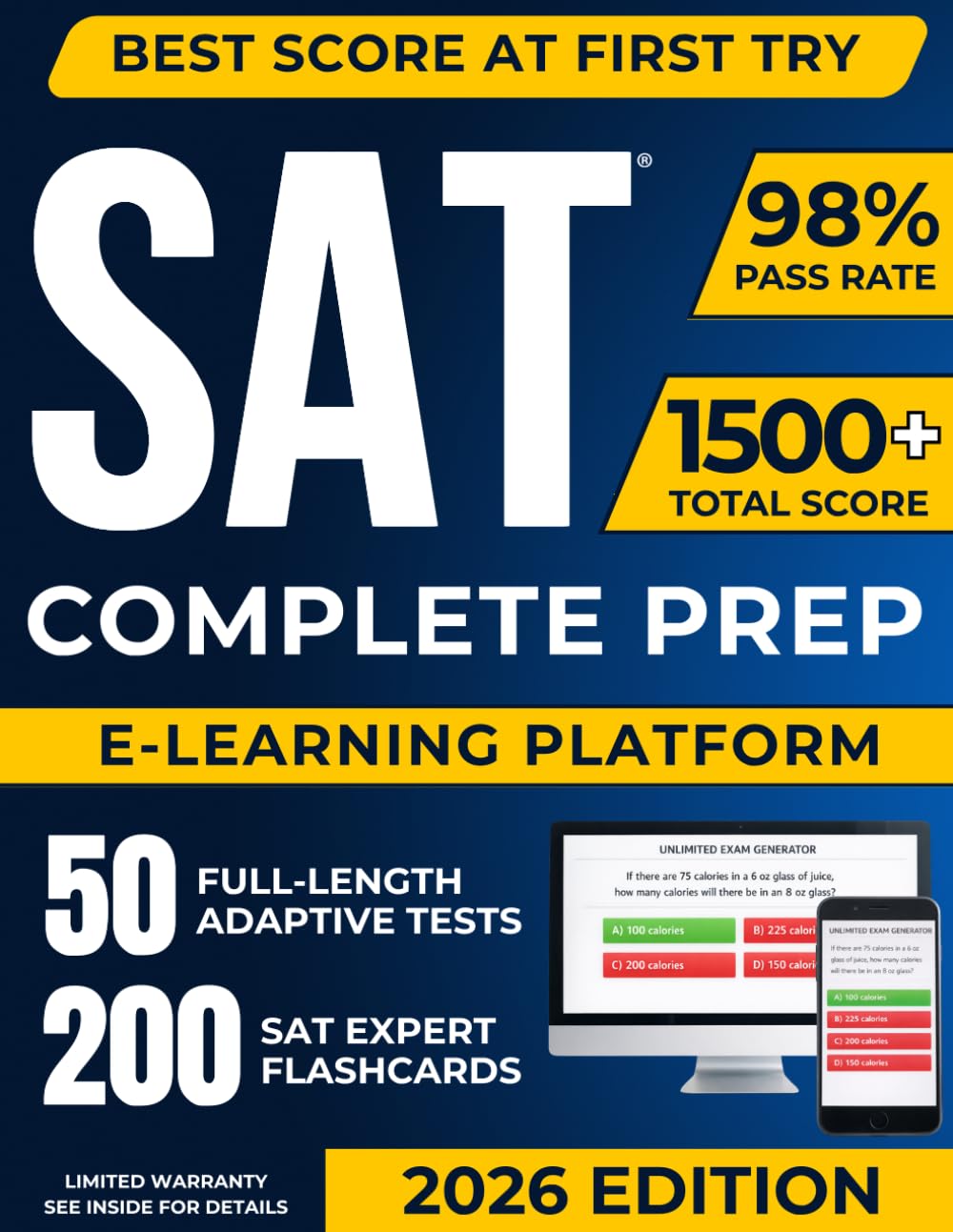Digital SAT Test Prep: The Most Complete Study Guide to Ace the SAT Exam and Achieve Your Best Score by Mastering Adaptive Questions | Includes 5 Full-Length Practice Tests and EXTRA Weekly Exams