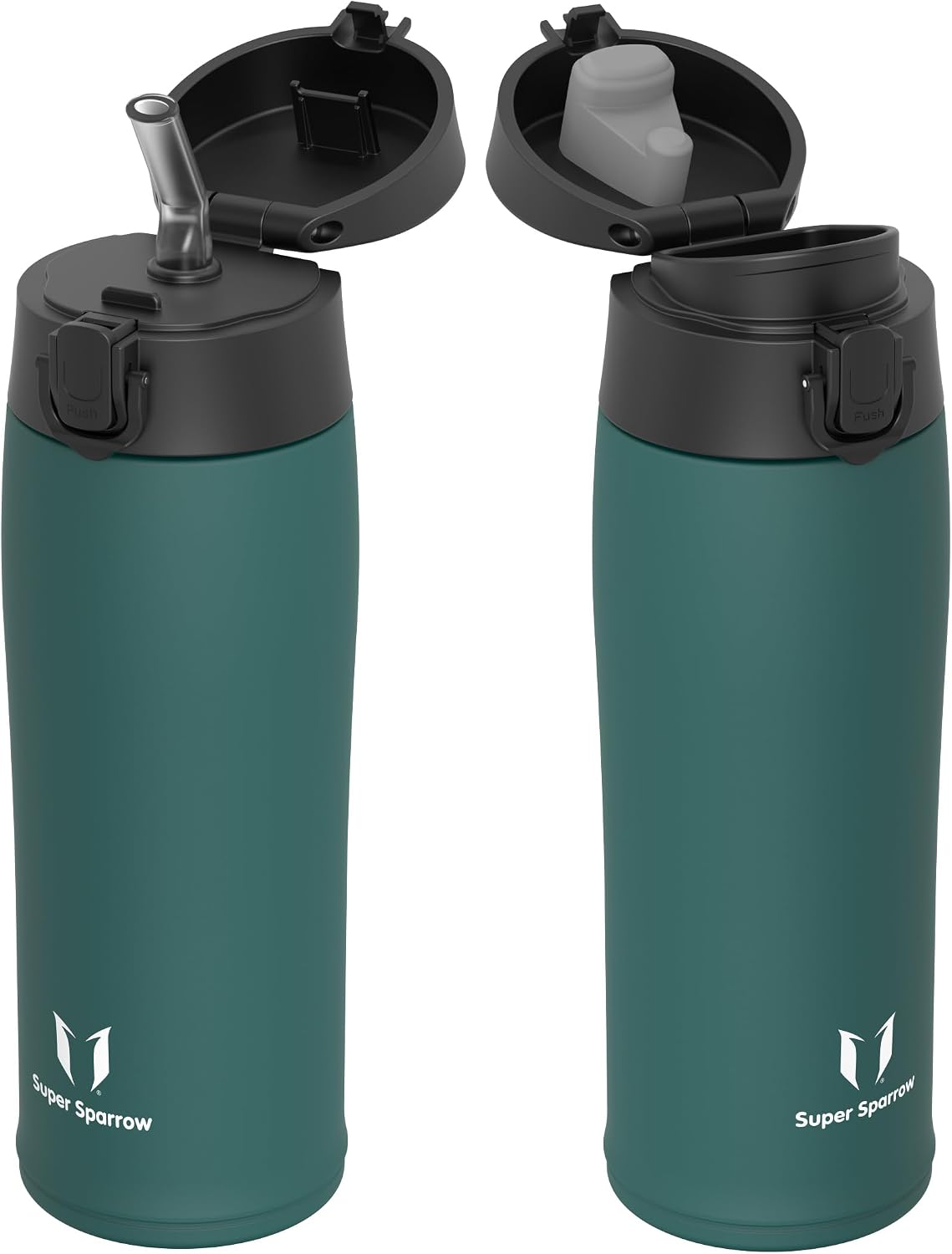Sparrow Insulated Water Bottle 500/750/950ml Metal Bottle, Includes 2 Lids