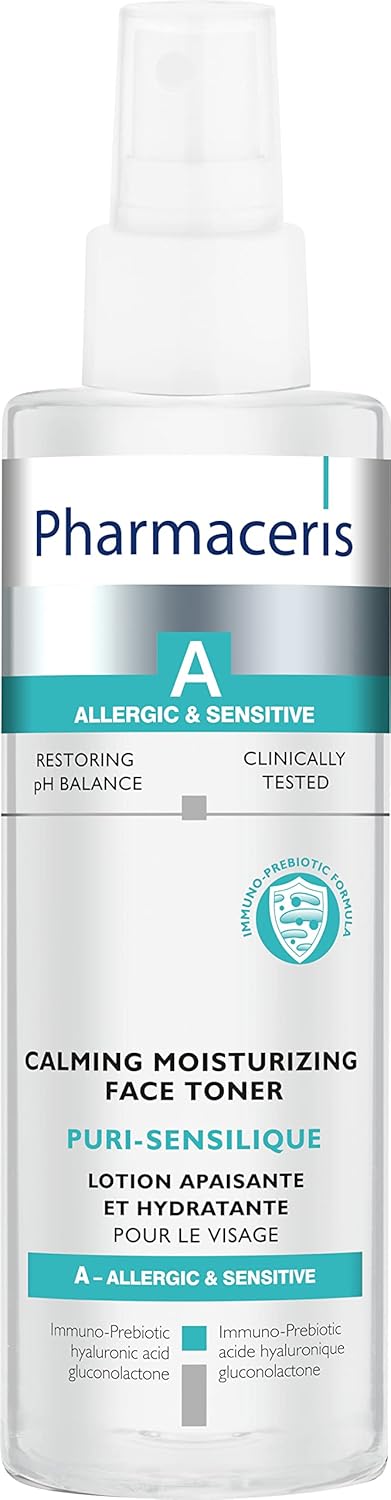 Pharmaceris A Puri-Sensilique, Refreshing Face Toner for Allergic and Sensitive Skin, Cleansing Tonic, Soothing Facial Toner, Hyaluronic Acid - 200 ml