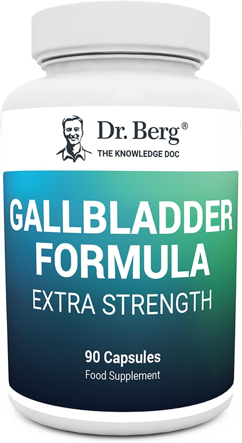 Dr. Berg's Gallbladder Formula Extra Strength - Promotes Digestive Comfort & Improved Absorption of Nutrients & More Satisfied After Meals - 90 Capsules