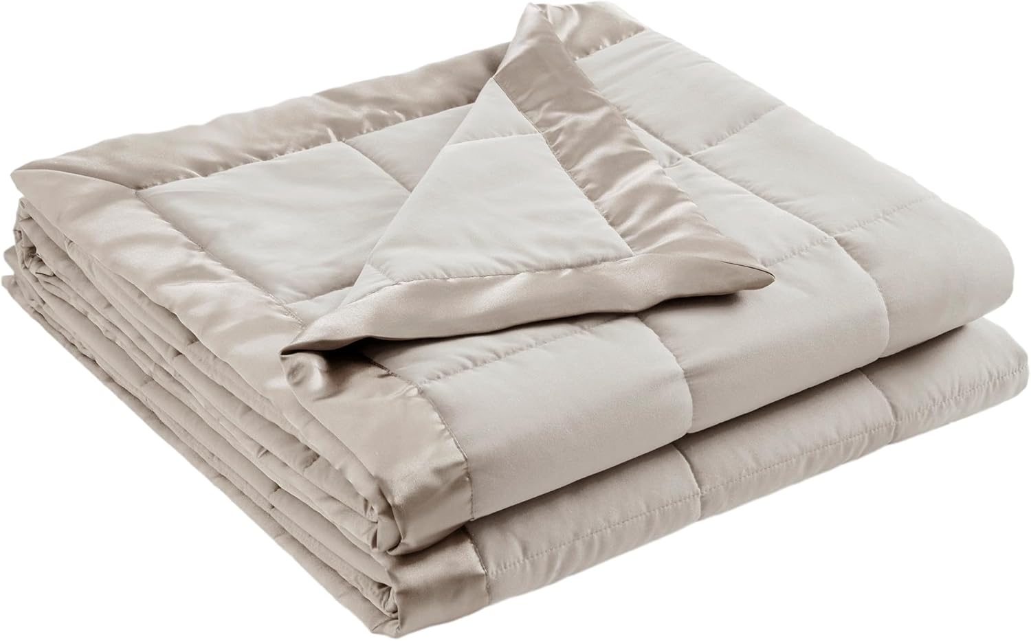 Madison Park Windom Down Alternative Blanket, Premium 3M Scotchgard Moisture Wicking Treatment, Lightweight and Soft Bed Cover For All Season, Satin Trim, Grey Twin