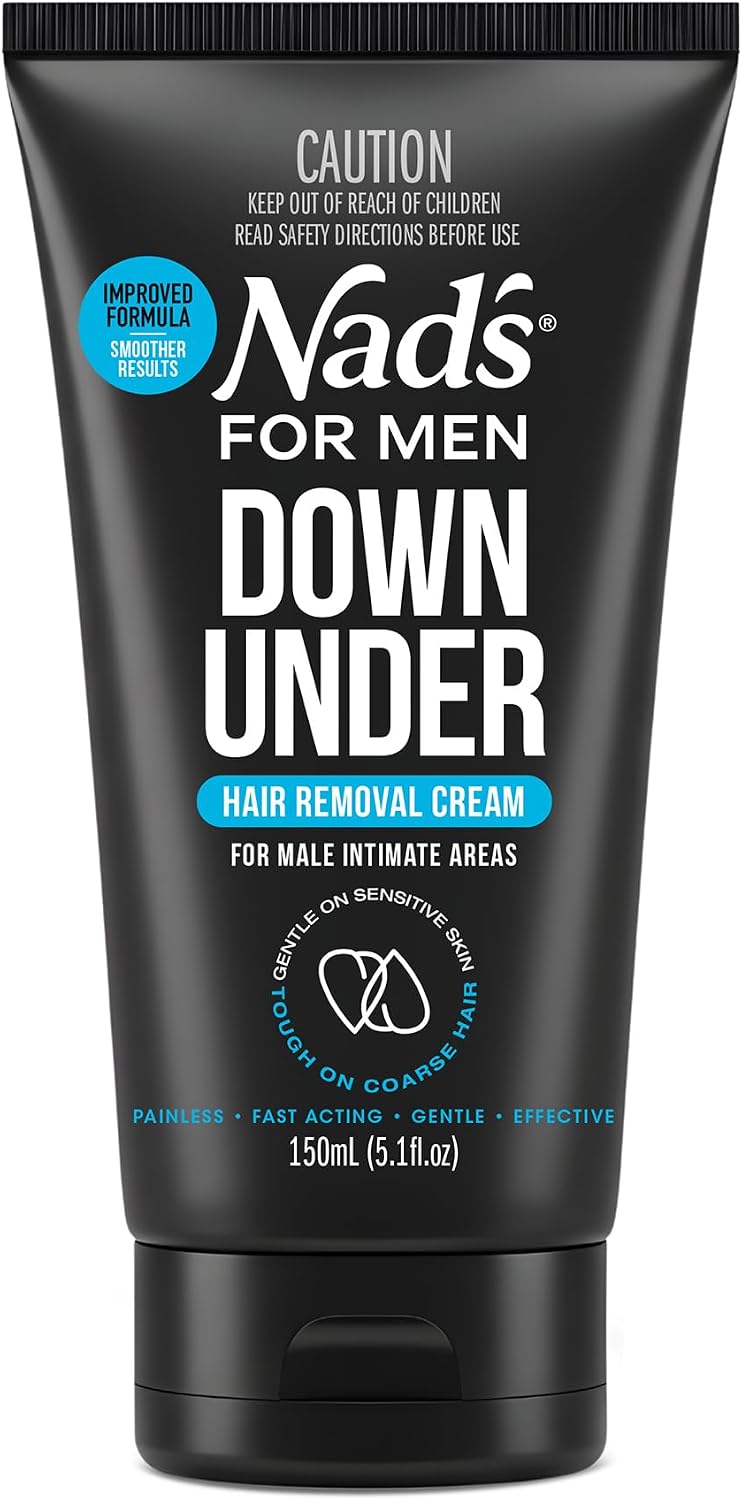 Nad's For Men Down Cream, Male hair removal cream for intimate areas,150 ml