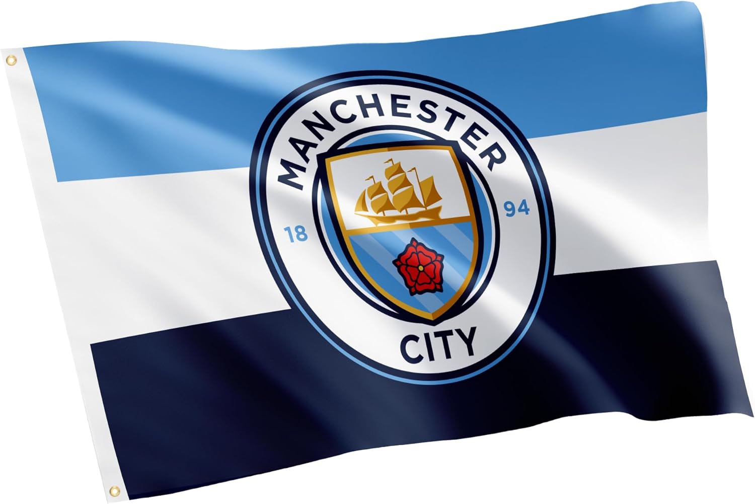 Desert Cactus Manchester City Flag Man City MCFC Football Soccer 100% Polyester Indoor Outdoor 3x5 feet Banner (Flag B)