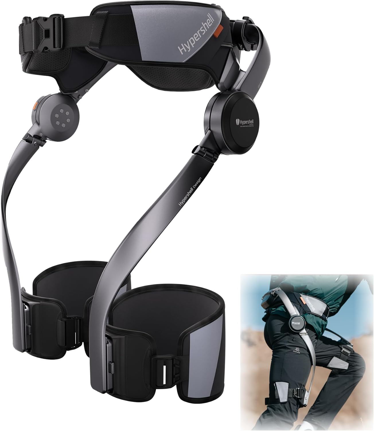 Hypershell X Go Wearable Exoskeleton, AI MotionEngine, 15km Battery Range, IP54 Waterproof, -10°C Cold Resistant – Foldable Mobility Assist for Walking, Hiking, Outdoor Adventures