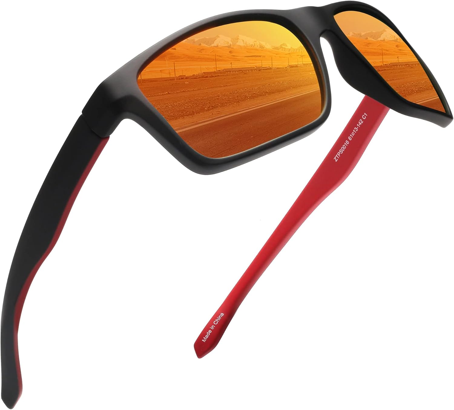 Jim Halo Polarized Sunglasses for Men Women Wrap Around Sprot Sun Glasses for Cycling Fishing Driving