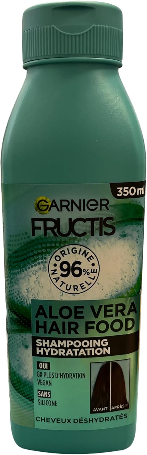 Garnier Fructis Hair Food Aloe Vera Shampoo, Natural Hydrating Shampoo, Vegan, 350 Ml
