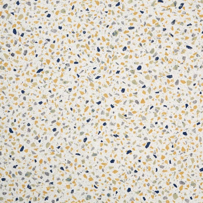 Terrazzo Effect Sheet Vinyl Flooring Cushioned Lino for Kitchens and Bathrooms with Yellow & Blue Chippings 2m 3m Width 2m to 7m Length (Blue Granite, 4m x 3m)