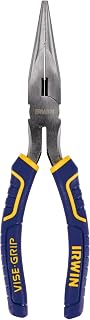 IRWIN VISE-GRIP Long Nose Pliers with Wire Cutter, 8-Inch (2078218)