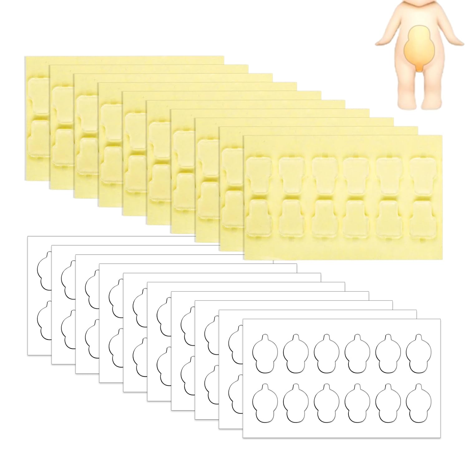 240pcs Adhesive Tapes for Sonny Angel, Double Sided Clear Adhesive Pads Mini Figure Doll Detachable Traceless Glue Sticky Putty Replacement for Sonny Baby