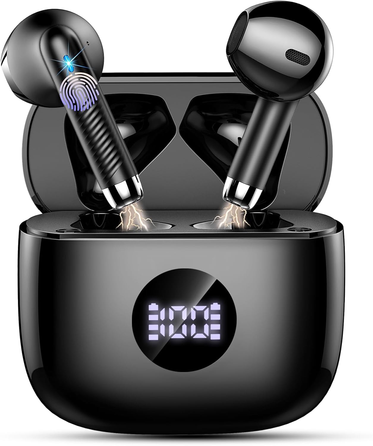 Wireless Earbuds, Bluetooth Headphones 5.4 HiFi Stereo, in Ear Earphones with ENC Noise Cancelling Mics, 40H Playback Bluetooth Earbuds with Mini Case, IP7 Waterproof Ear Buds with LED Display, USB C