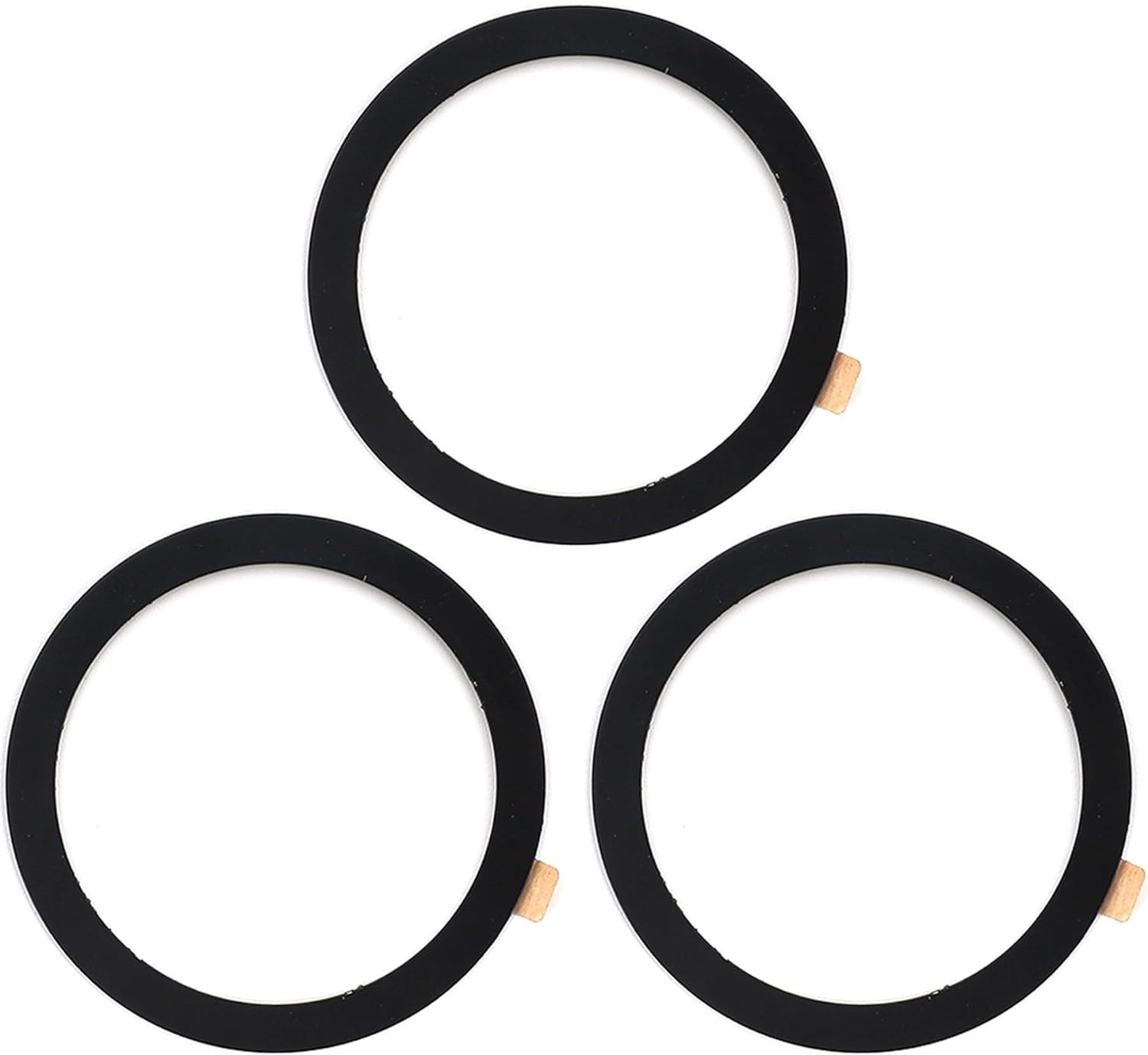 TENOC Universal Metal Ring Sticker for Magnetic Charger Compatible with iPhone/Samsung/Android All Cellphones, Magnetic Mount/Phone Holder Conversion Accessories, 3Pcs, Black