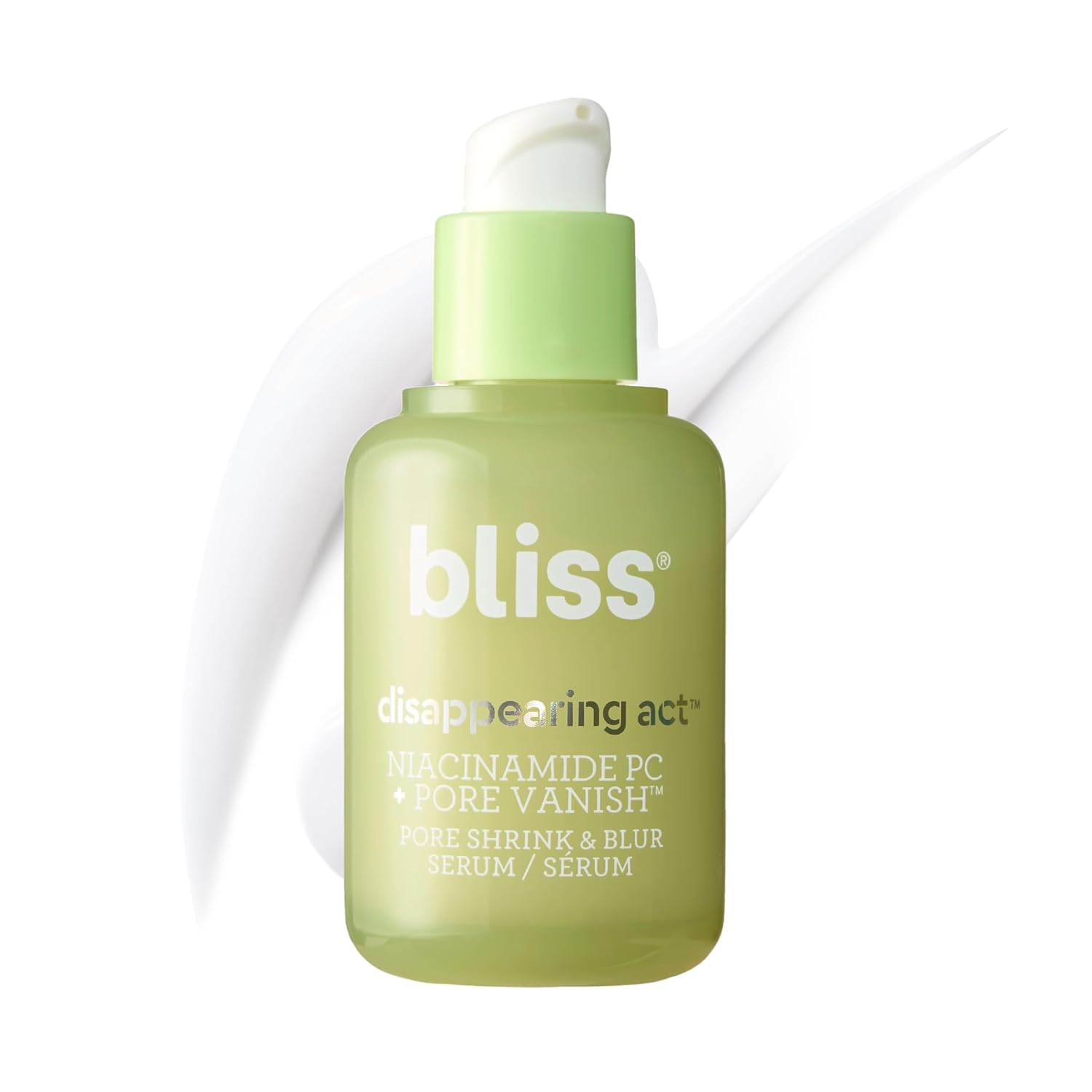 ​Bliss Niacinamide + Pore Vanish Complex Disappearing Act Serum – With Vitamin B3 + Green Tea - Reduces Pores & Dark Spots - Achieve Glass Skin - Clean, Cruelty-Free - 1 Fl Oz