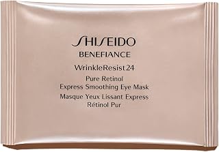 Shiseido Benefiance WrinkleResist24 - Pure Retinol Express Smoothing Eye Mask - 12 Sets of Two Eye Masks - Reduces Appearance of Wrinkles in 15 Minutes
