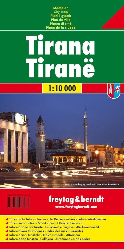 Tirana 1 : 10 000 Stadtplan (English and Spanish and French and Italian and German Edition)