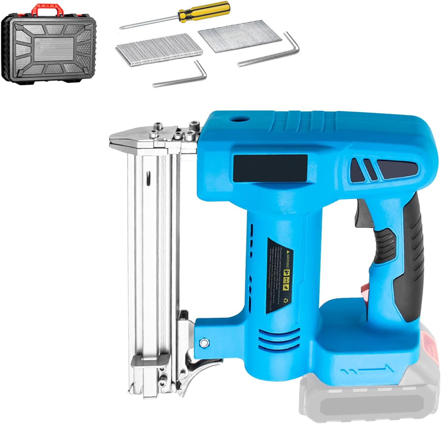 Cordless Brad Nailer Compatible with Makita 18V Battery, 2 in 1 Electric Stapler Nailer with 500 Straight Nails and 500 U Nails, Cordless Nail Staple Gun for Carpentry, Upholstery(No Battery)