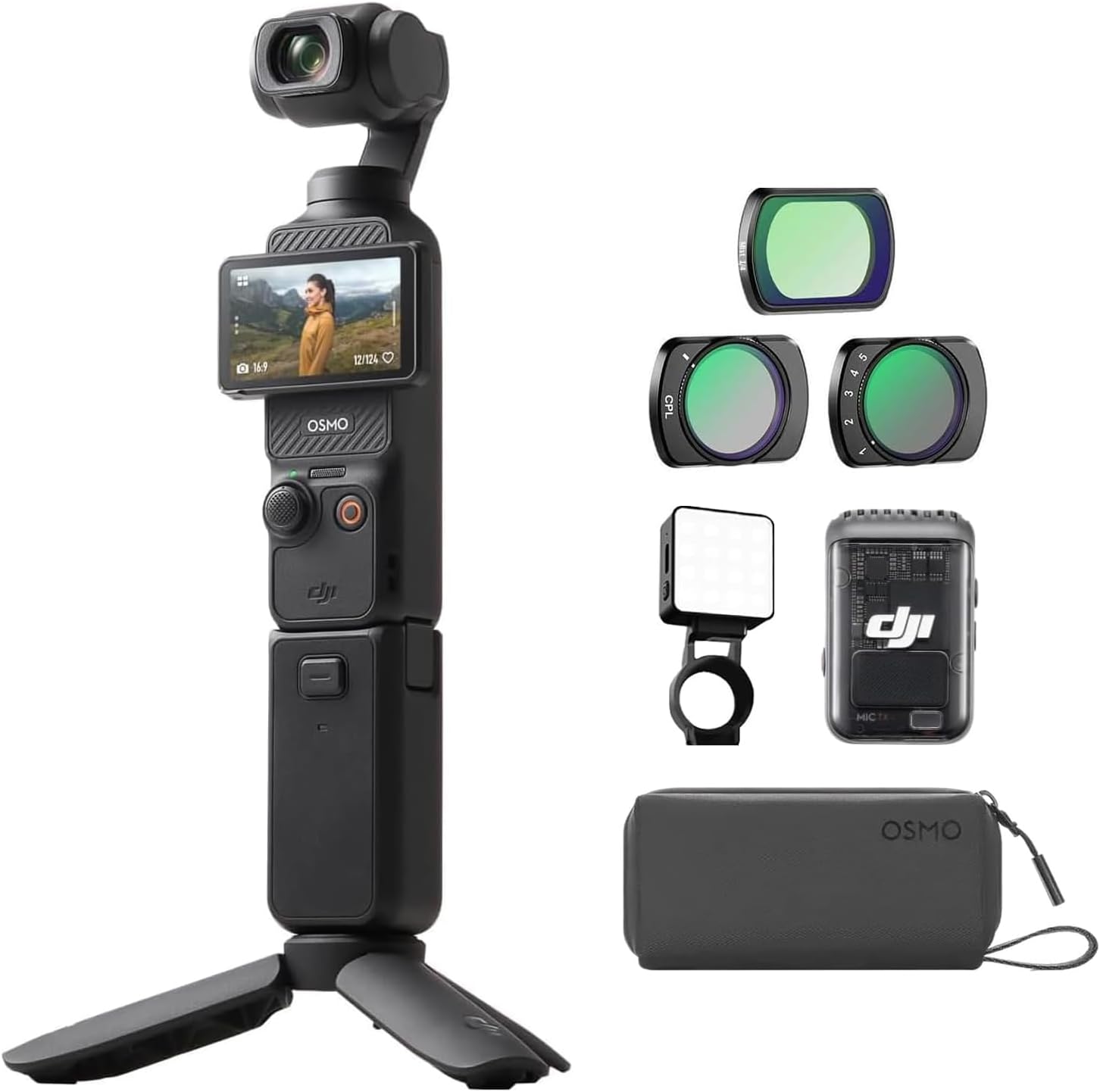 DJI Osmo Pocket 3, Vlogging Camera with 1'' CMOS & 4K/120fps Video, 3-Axis Stabilization, Fast Focusing, 2" Rotatable Touchscreen, Small Video Camera