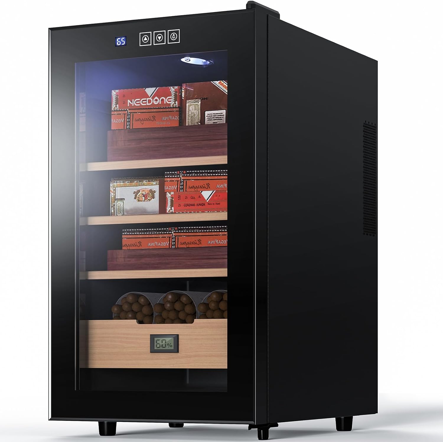 NEEDONE 48L Electric Cigar Humidor with Thermoelectric Cooling Control