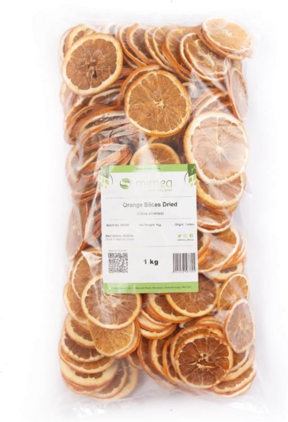 Mimea Orange Slices Whole | 1kg | Quality Ingredients | Dried Fruit | Cocktail Decoration | Garnishes | Baking | Food Grade