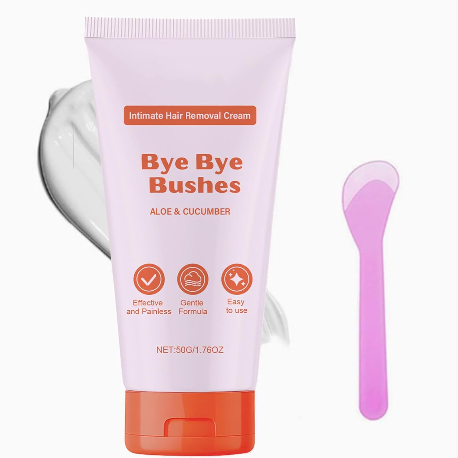 Hair Removal Cream with Spatula Applicator, Painless Gentle Hair Removal Creams for Women and Men, Bikini Depilatory Cream for All Skin Type