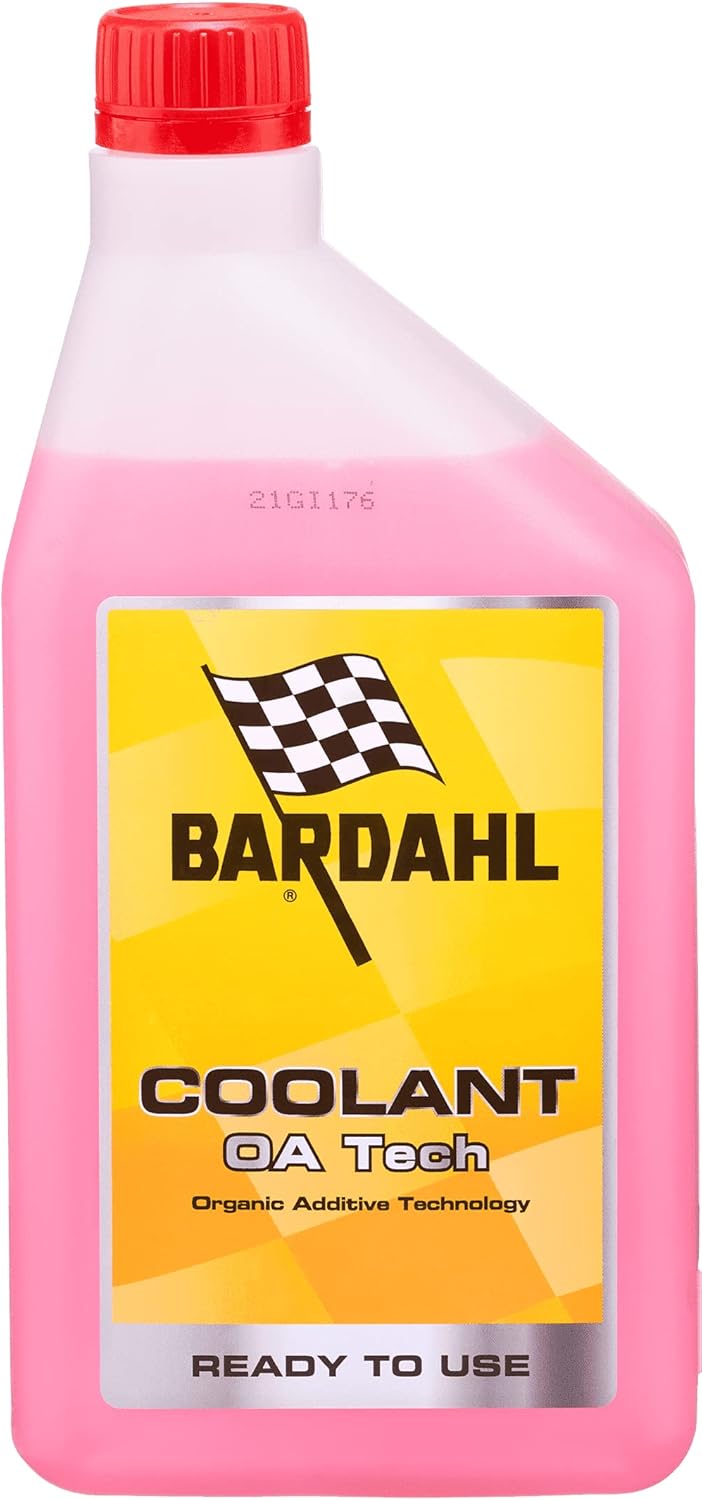 Bardahl - Coolant OA Tech Antifreeze Coolant, Prediluted and Ready to Use Radiator Fluid for Motorcycles, Scooters, Quads with Oat Fluids, -37°C +108°C, 1 Litre