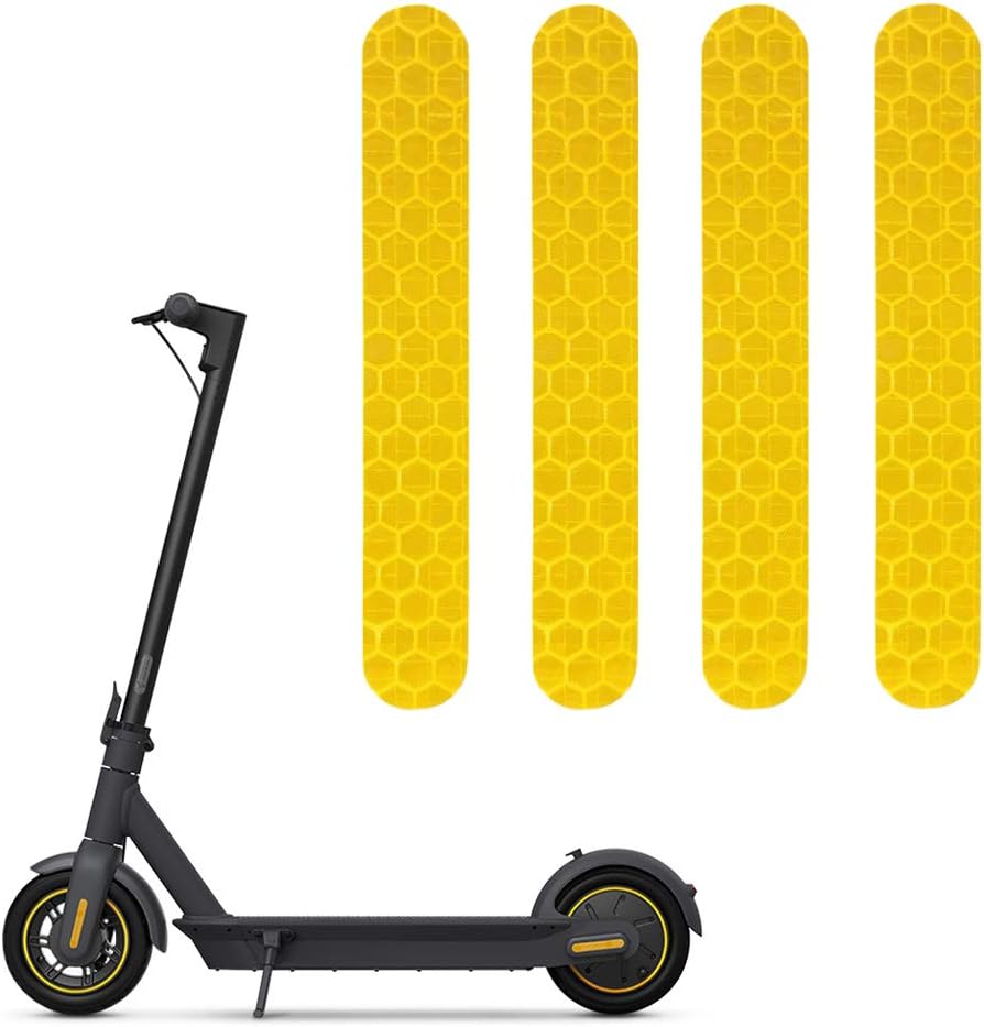 Self-Adhesive Night Reflective Stickers for Segway Ninebot Max Electric Scooter Waterproof Warning Strip for Ninebot Max Scooter Decoration Accessories