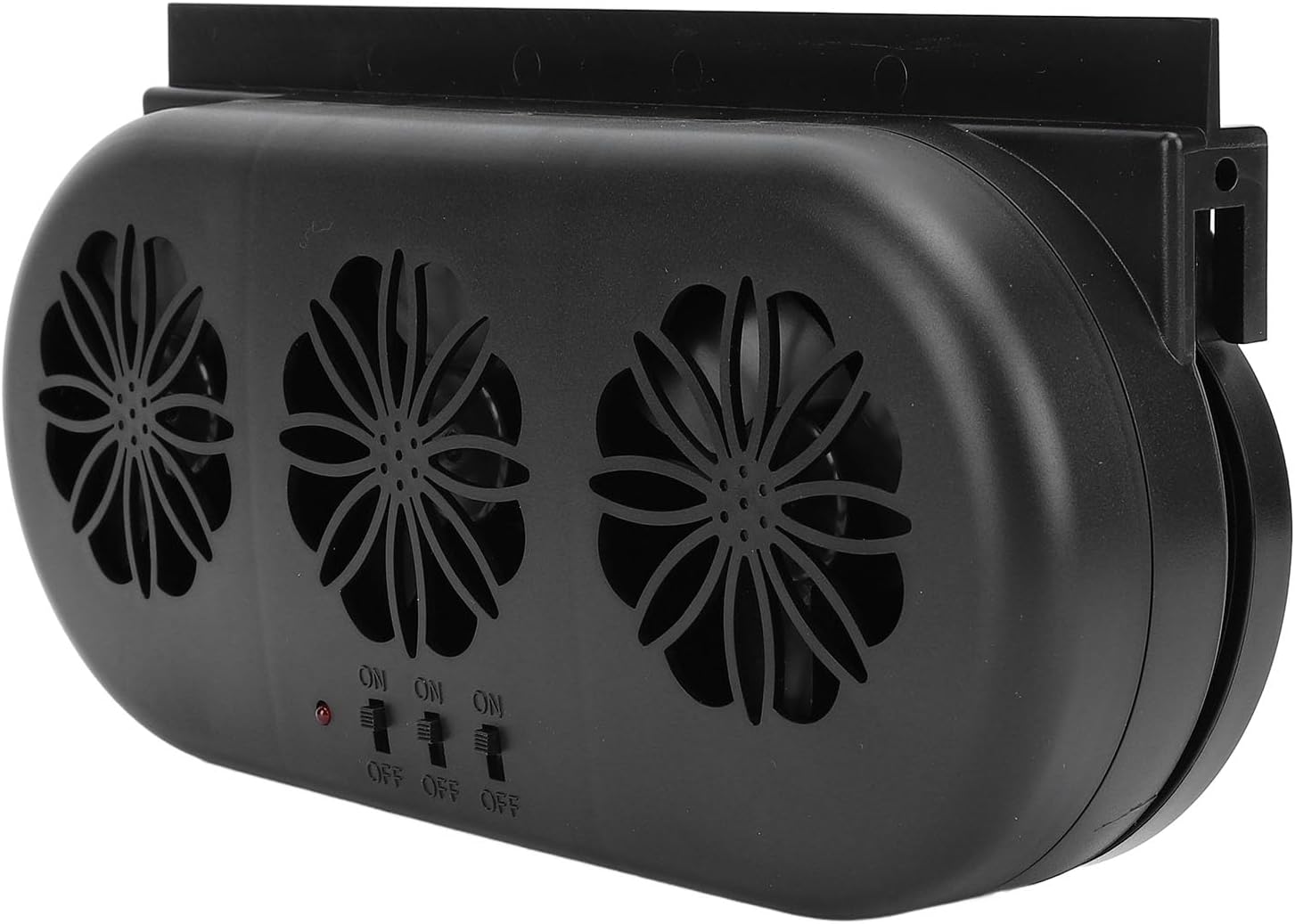 Sxhlseller Solar Powered Car Ventilator, Car Exhaust Fan, 5000RPM Vehicle Window Fan, Solar Power Car Auto Air Vent Cool Fan with 3 Air Outlet, USB Interface, Car Ventilation System