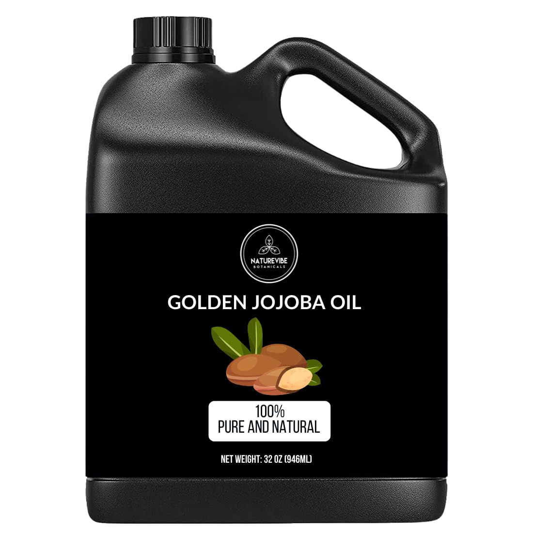 Naturevibe Botanicals Jojoba Oil 32 Ounces | 100% Pure and Natural | Great for Skin Care and Hair Care