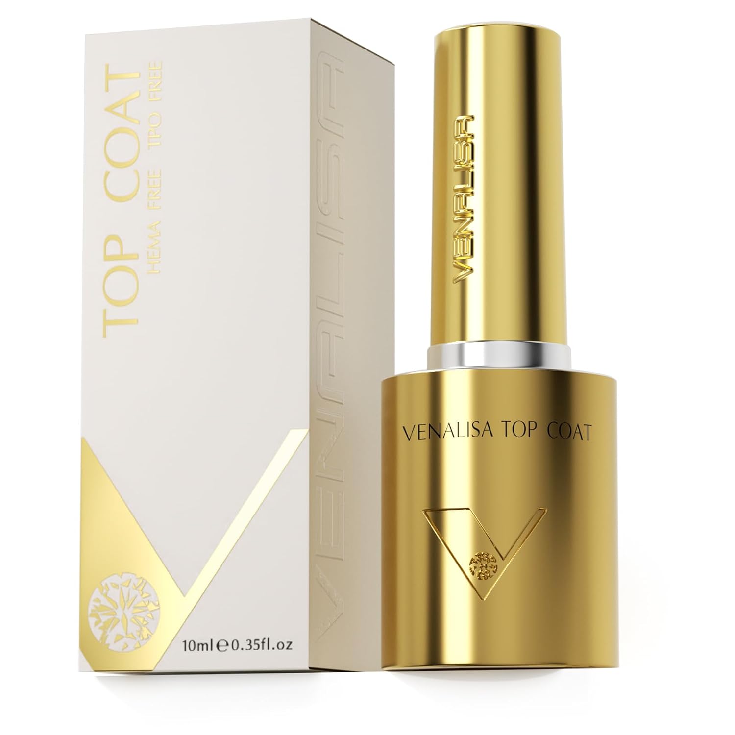 VENALISA No Wipe Gel Top Coat, High Gloss Shiny Long Lasting Clear Top Coat