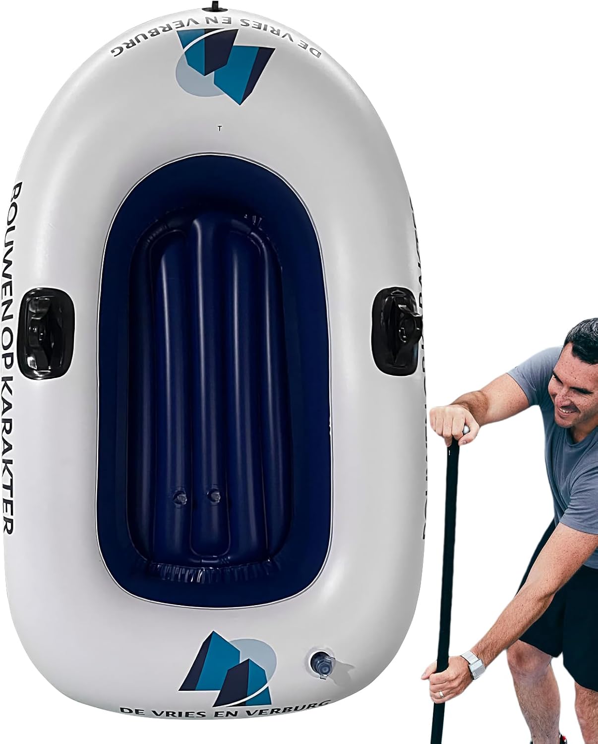 Dtaigou Inflatable Fishing Boat - Inflatable Dinghy Boat,Portable Pool Raft Ride-Ons Float Kayak for Adults Lake River Beach Travel