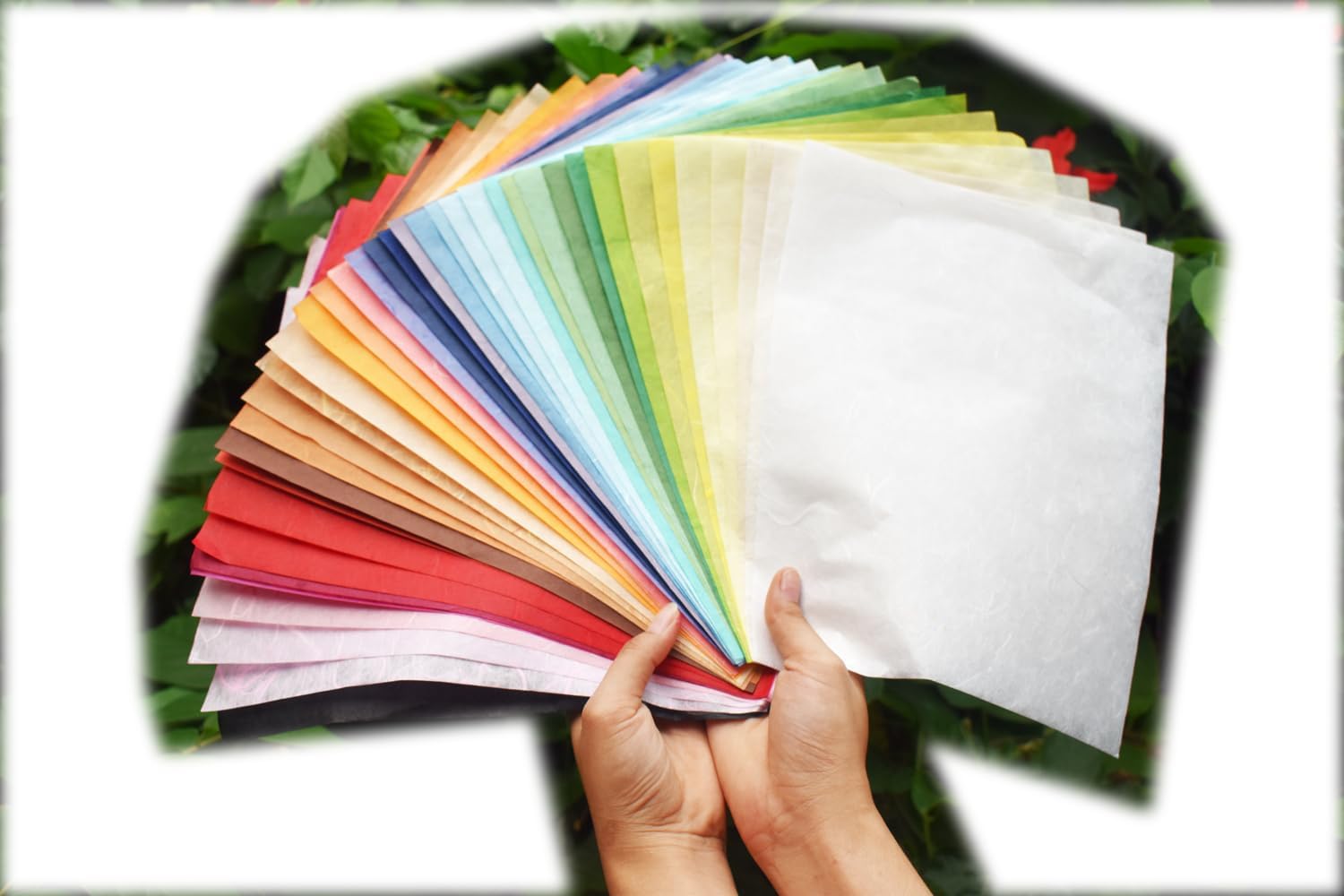 Fiber Homemade Japanese paper Design origami Craft Pack Assortment Multi-Color Rainbow