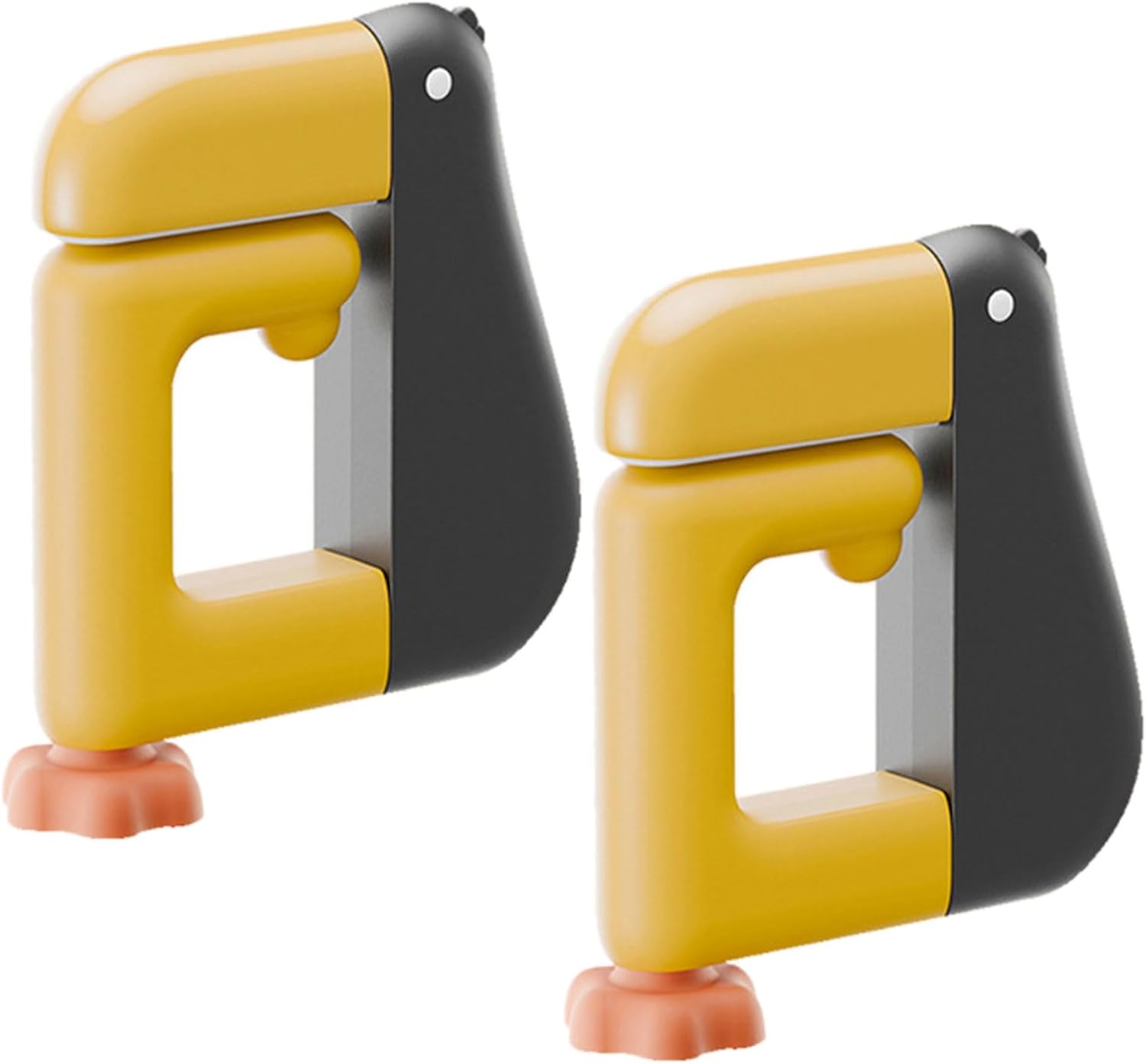 Pack of 2 Thinking Duck Shaped Portable Hook Wall Hanger Bracket Student Handbag Holder Office Supplies Organizers High Capacity Desk Hook for Luggage