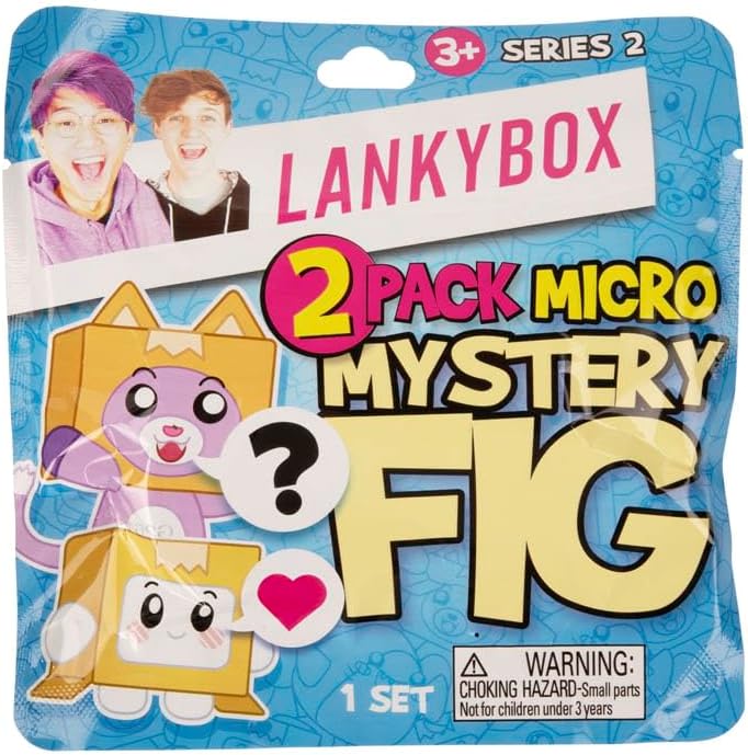 LankyBox Mystery Micro Figure 2 Pack, Series 2, Collectible Mini Figures, Ultra-Rare Editions, Officially Licensed Merch- STYLES MAY VARY