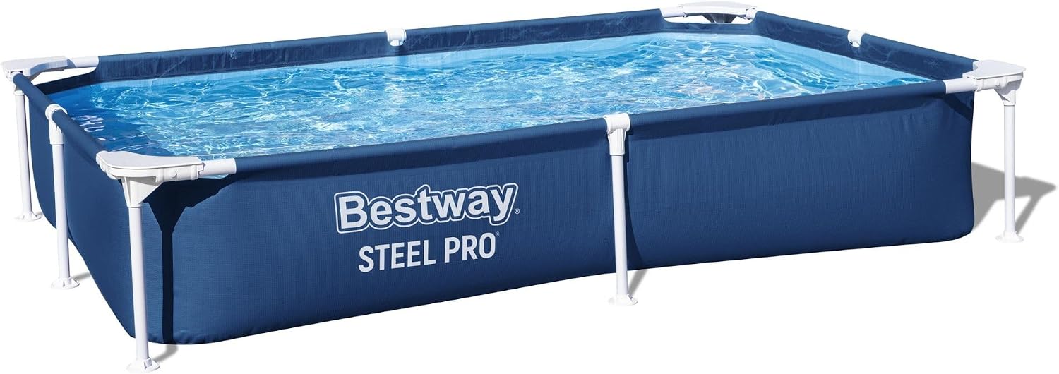 Bestway 7.3ft x 59in x 17in Steel Pro Max Above Ground Pool, Metal Frame