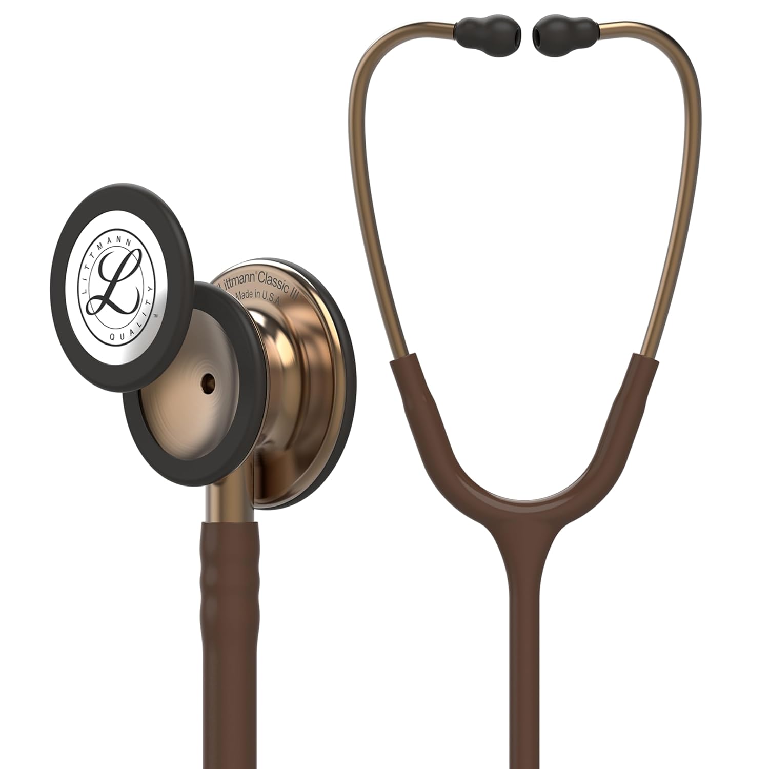 3M Littmann 5809 Classic III Stethoscope Copper Finish Chestpiece, 27 Inch, Chocolate Tube