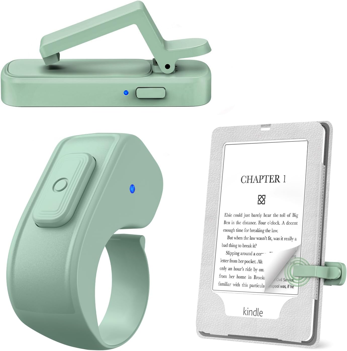Page Turner Ring for Kindle,Remote Control for iPhone iPad Tablets eReaders