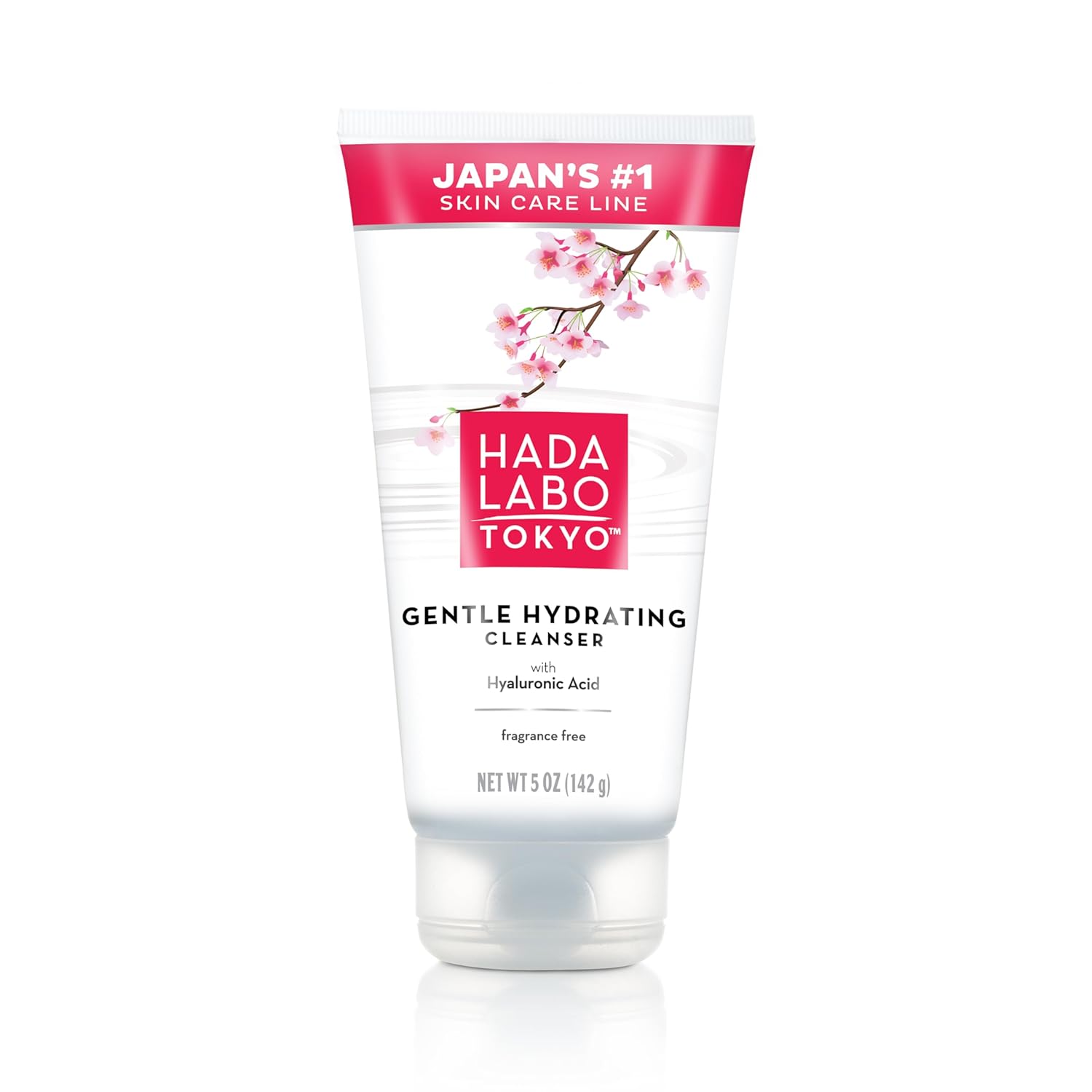 Hada Labo Tokyo Gentle Hydrating Foaming Facial Cleanser, Fragrance-Free Sensitive Skin Face Wash with Hyaluronic Acid and Conditioning Agents Soften Skin, Locks In Moisture, 5.0 Oz