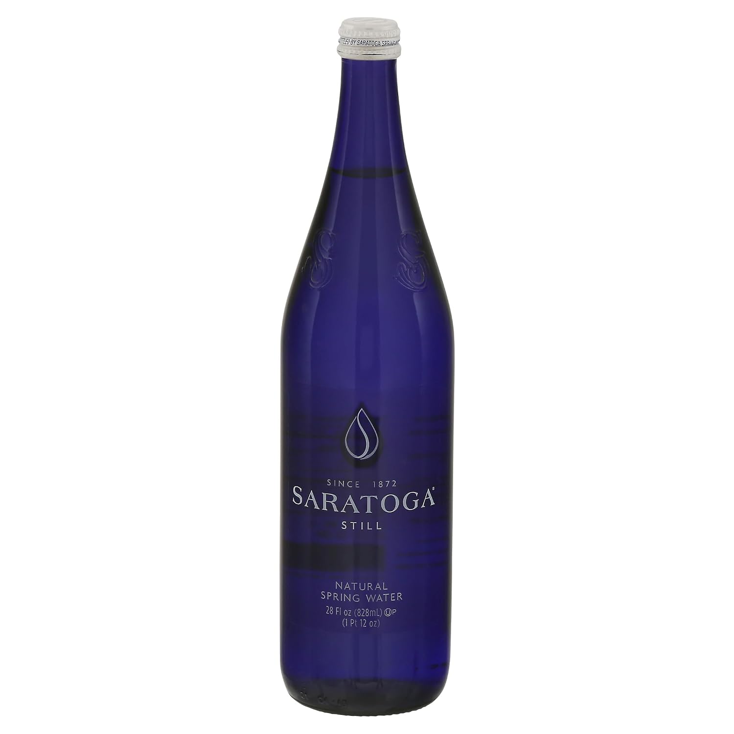 Saratoga Still Spring Water, Glass Water Bottle, 28 Oz