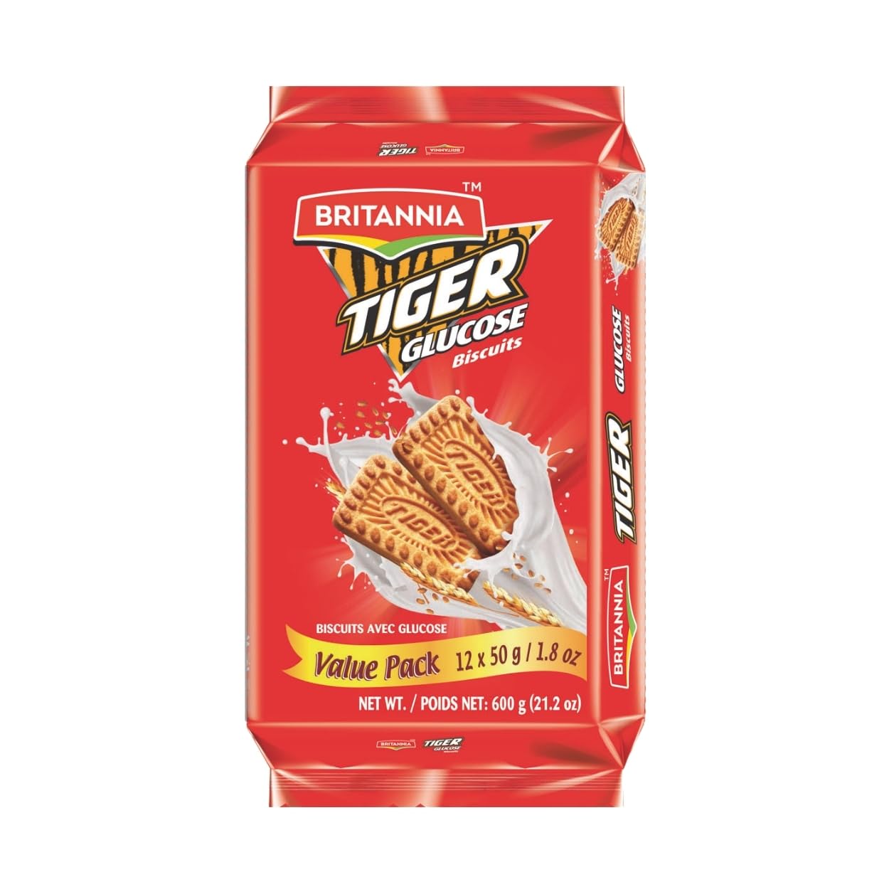 Britannia Tiger Glucose Biscuits (21.2 oz)600gm | Nutritious & Delicious Cookies Perfect Kids' Breakfast & Tea Time