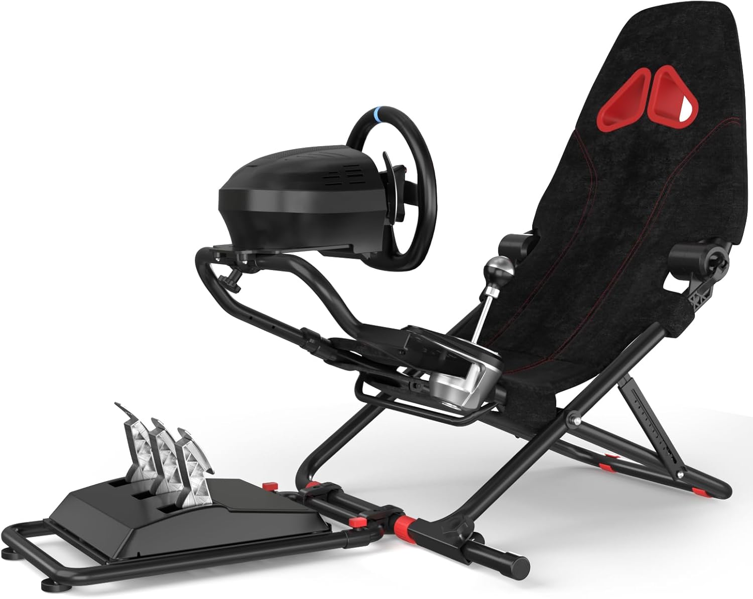 DIWANGUS Racing Simulator Cockpit with Foldable Seat Sim Racing Cockpit Steering Wheel Stand Chair Gaming Rig for Logitech G29 G920 G923 G27 G25 Thrustmaster T248X T248 T300RS T150 458