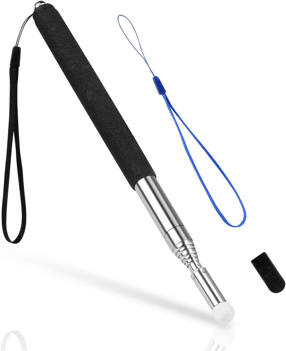Vicloon Teachers Pointer, Telescopic Pointer Stick, Hand Pointer Extendable Retractable Pointer Teacher Pointer Stick with Lanyard for Presentations Teaching, Lecture,Office