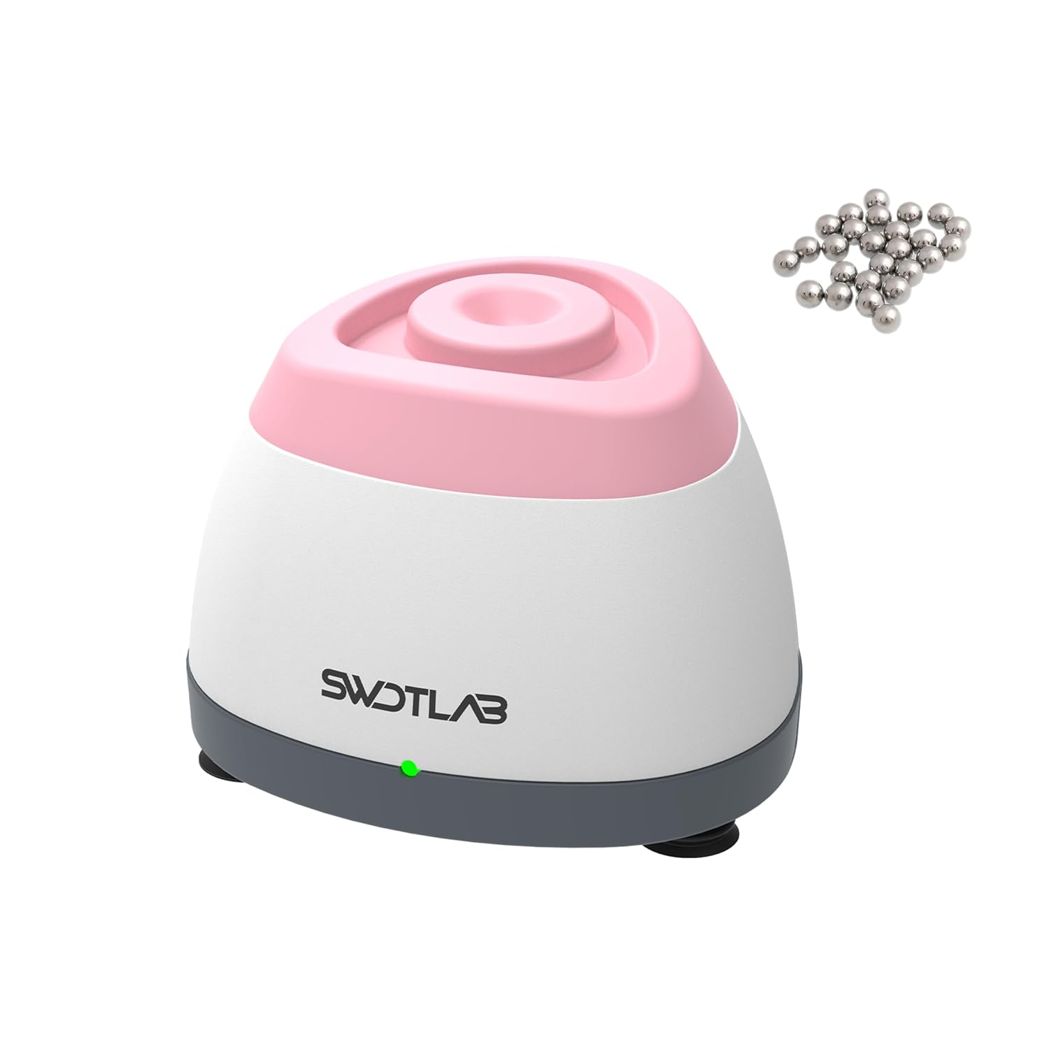 Mini Vortex Mixer, 3500rpm Lab Vortex Shakers with Touch Function LED Indicator Vortex Paint Mixer for Nail Polish Ink Eyelash Adhesives Test Tubes Vortex Mixing and Acylic Paint Pink